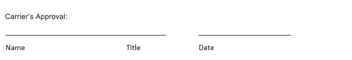  carrier sig block